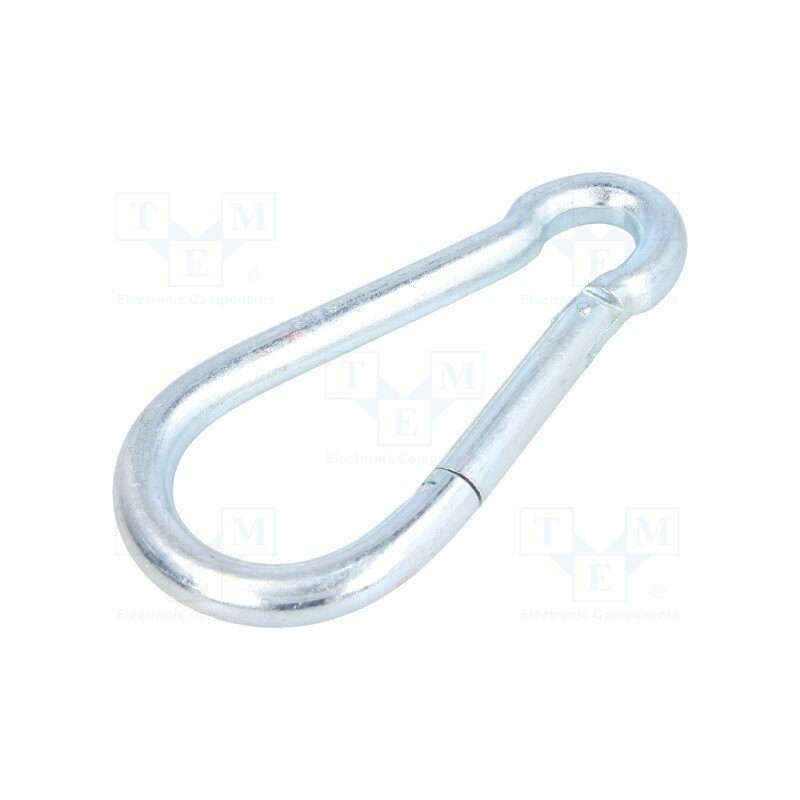 1 pcs x DROMET - KSO13160 - Carabiner, steel, for rope, L: 160mm, zinc, 13mm