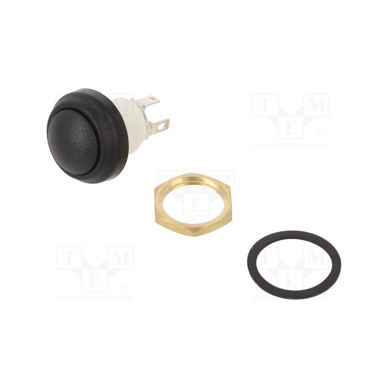 1 pcs x ITW LUMEX SWITCH - WSA48-1-RB-N-BK-B - Switch: push-button, Pos: 2, SPDT, 5A/250VAC, 5A/28VDC, ON-(ON)