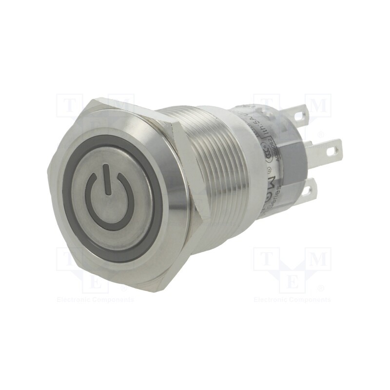 1 pcs x ONPOW - LAS1-AGQ-11ZET/G/12V/S - Switch: vandal resistant, Pos: 2, SPDT, 0.5A/220VAC, 1A/24VDC, IP67
