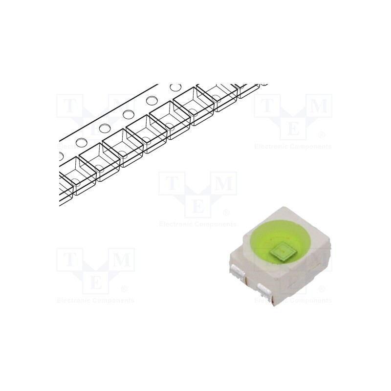 2 pcs x OPTOSUPPLY - OSB64LS3C1A-CRLED14 - LED, SMD, 3528,PLCC4, blue (ice blue), 2100mcd, 3.5x2.8x1.9mm