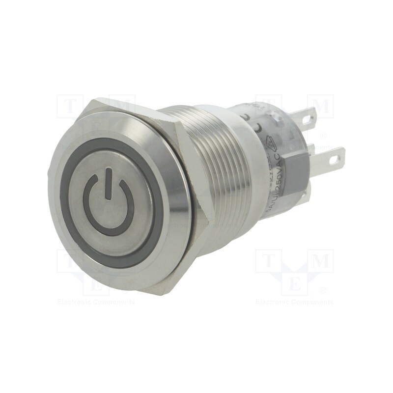 1 pcs x ONPOW - LAS1-AGQ-11ZET/R/12V/S - Switch: vandal resistant, Pos: 2, SPDT, 0.5A/220VAC, 1A/24VDC, IP67