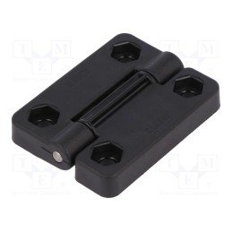 1 pcs x ELESA+GANTER - CFV.65 EH-6 - Hinge, Width: 49.5mm, technopolymer PA, black, H: 65mm