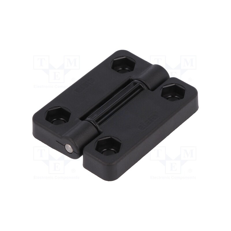 1 pcs x ELESA+GANTER - CFV.65 EH-6 - Hinge, Width: 49.5mm, technopolymer PA, black, H: 65mm