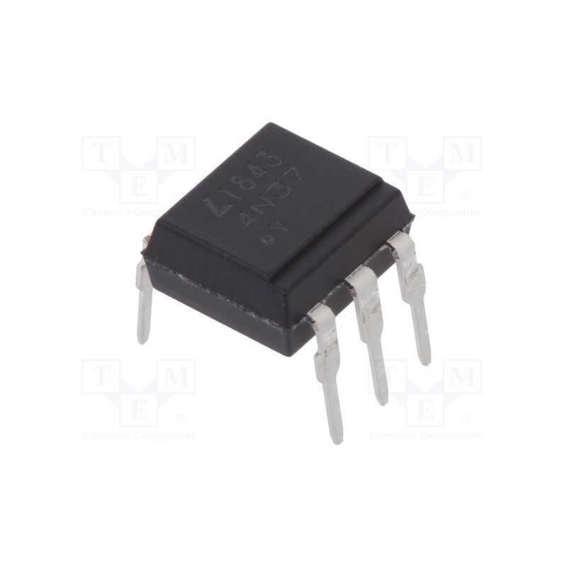 2 pcs x LITEON - 4N37 - Optocoupler, THT, Ch: 1, OUT: transistor, Uinsul: 3.55kV, Uce: 30V