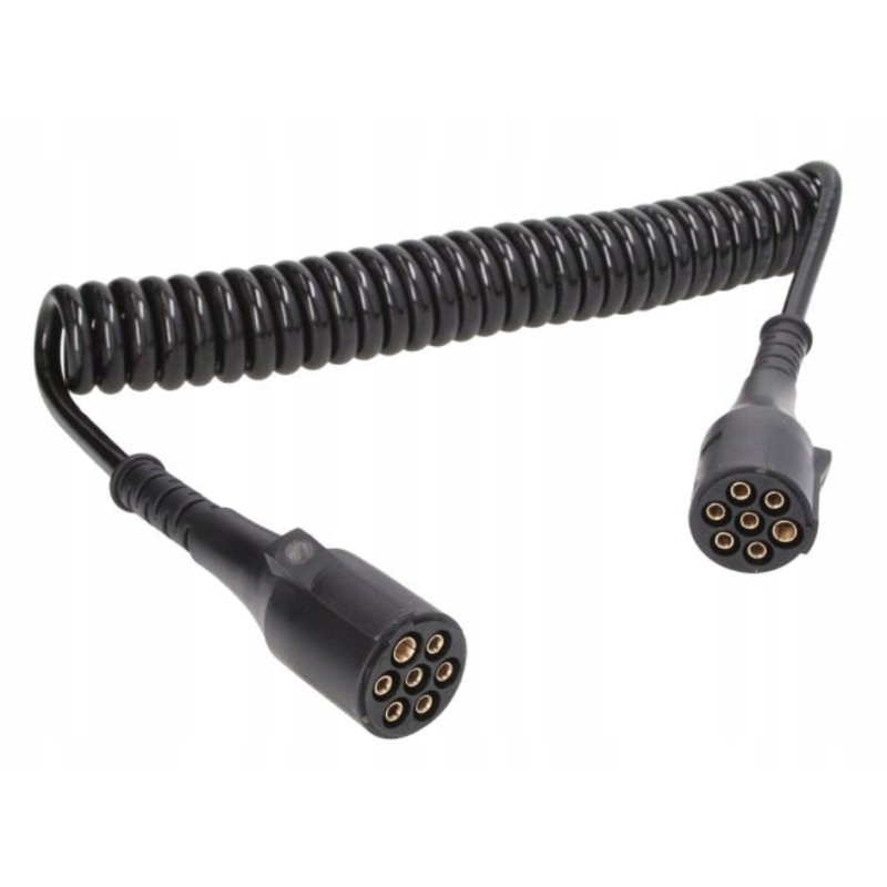 Spiral electric cable, n-type plug, 24v