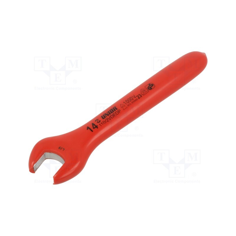 1 pcs x UNIOR - 612179 - Wrench, insulated,single sided,spanner, 14mm, 110/2VDEDP