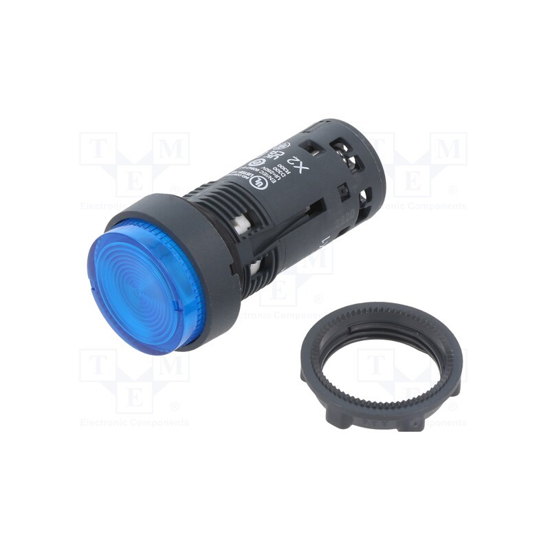 1 pcs x SCHNEIDER ELECTRIC - XB7NW36B1 - Switch: push-button, 22mm, Stabl.pos: 1, NO, blue, LED, 24V, IP65