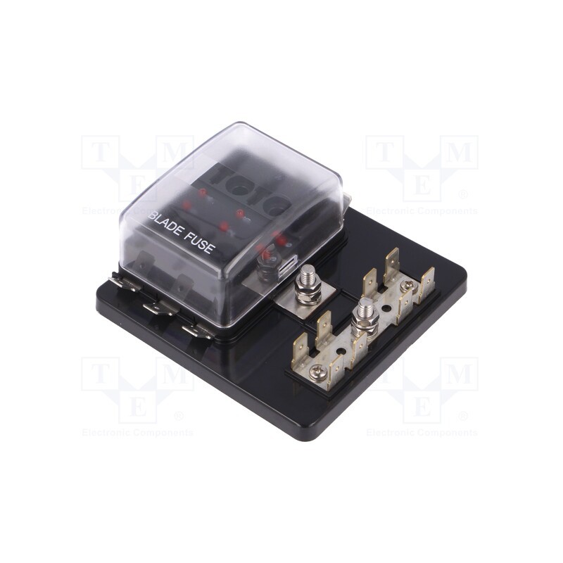 1 pcs x SCI - R3-76B-01-3L106 - Fuse boxes, 19mm, 30A, screw, Leads: connectors 6,4mm, Body: black