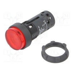 1 pcs x SCHNEIDER ELECTRIC - XB7NW34B1 - Switch: push-button, 22mm, Stabl.pos: 1, NO, red, LED, 24V, IP65