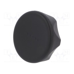1 pcs x ELESA+GANTER - 221221-C1 - Knob, Ø: 45mm, Int.thread: M6, 12mm, H: 26mm, technopolymer PA