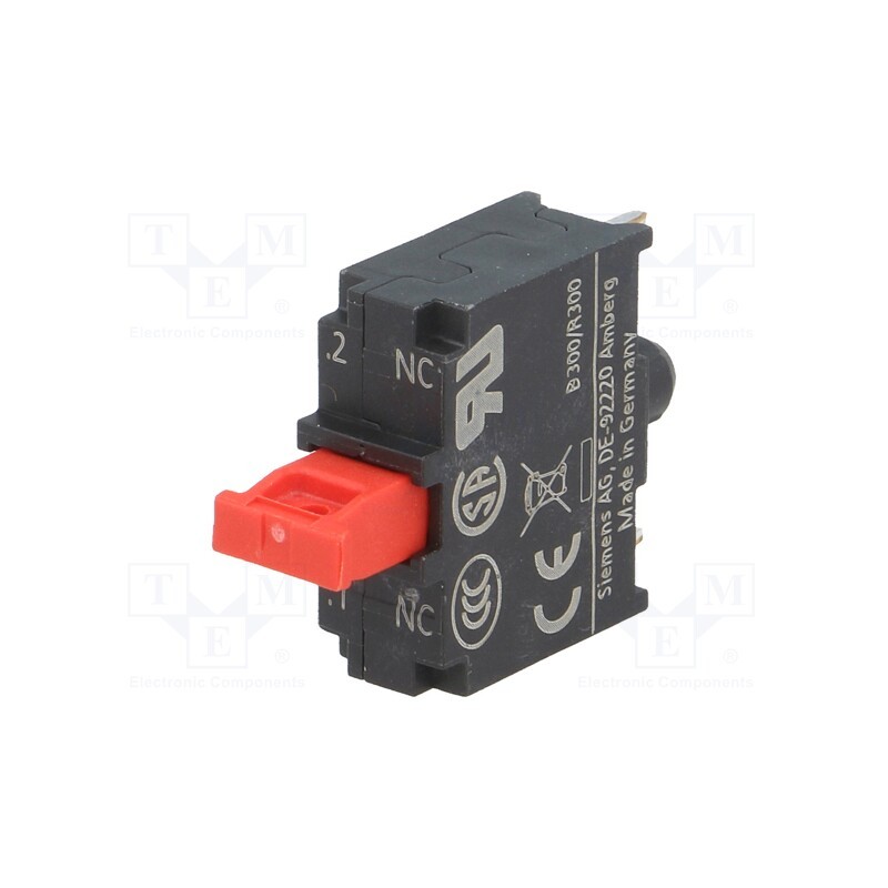 1 pcs x SIEMENS - 3SU1400-3AA10-5CA0 - Contact block, 22mm, -25÷70°C, Leads: for PCB, Contacts: NC