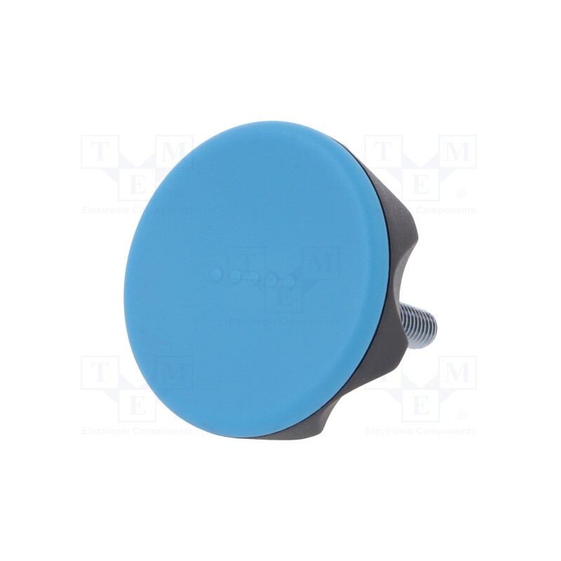 1 pcs x ELESA+GANTER - 222416-C5 - Knob, Ø: 56mm, Ext.thread: M8, 30mm, technopolymer PA, Cap: blue