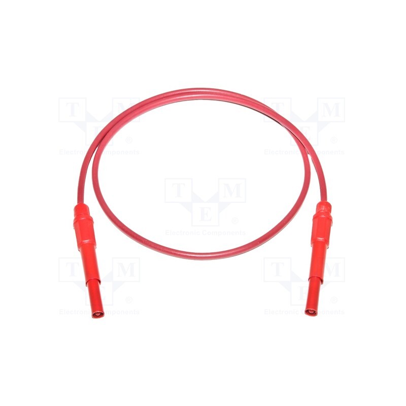 1 pcs x MUELLER ELECTRIC - BU-P4911A-12-2 - Test lead, 20A, banana plug 4mm,both sides, Urated: 1kV, Len: 0.3m