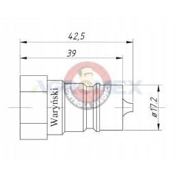 Hydraulic quick connector plug G3 8 BSP thread