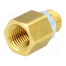 1 pcs x SMC-KQ2E04-02A - Push-in fitting, threaded,straight, -1÷10bar, brass, -5÷60°C