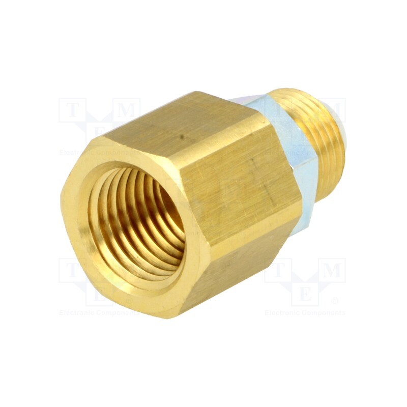 1 pcs x SMC-KQ2E04-02A - Push-in fitting, threaded,straight, -1÷10bar, brass, -5÷60°C