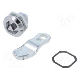 1 pcs x ELESA+GANTER - GN 115-DK-14 - Lock, cast zinc, 14mm, Kind of insert bolt: T7, Body: black