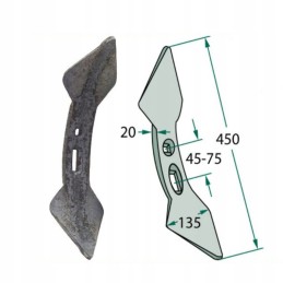 Double heart coulter of the granite grubber unit