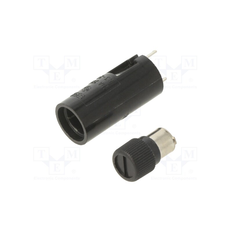 1 pcs x OPTIFUSE - PVC-02 - Fuse holder, cylindrical fuses, THT, 5x20mm, 10A, UL94V-0, 250V