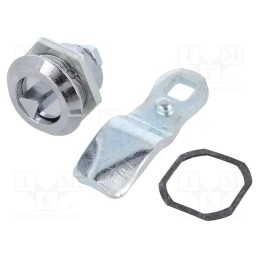 1 pcs x ELESA+GANTER - GN 115-DK-13 - Lock, cast zinc, 13mm, Kind of insert bolt: T7, Body: black