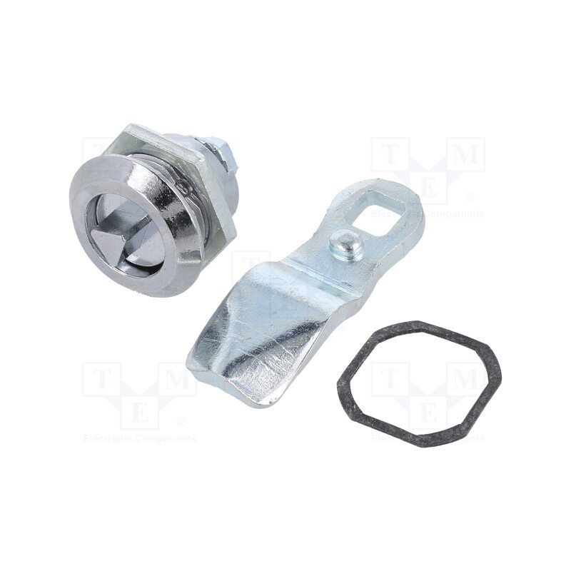 1 pcs x ELESA+GANTER - GN 115-DK-13 - Lock, cast zinc, 13mm, Kind of insert bolt: T7, Body: black