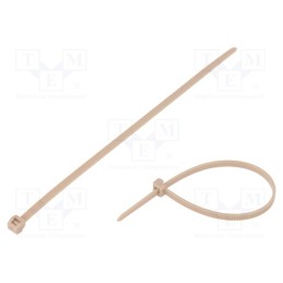 100 pcs x HELLERMANNTYTON - 118-00032 - Cable tie, L: 145mm, W: 3.4mm, PEEK, 230N, beige, Ømax: 35mm, UL94V-0