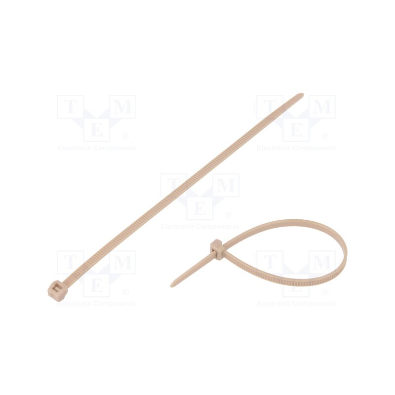 100 pcs x HELLERMANNTYTON - 118-00032 - Cable tie, L: 145mm, W: 3.4mm, PEEK, 230N, beige, Ømax: 35mm, UL94V-0