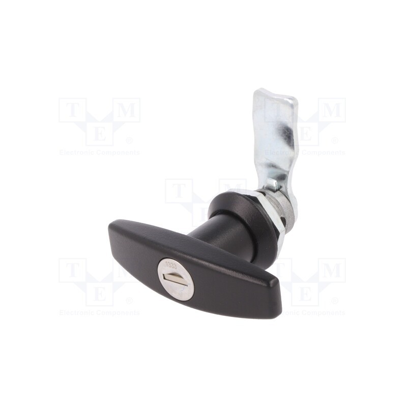 1 pcs x ROZTOCZE - 2.T18.002-21 - Lock, zinc and aluminium alloy, 21mm, black finish, Kit: key x2
