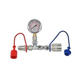 Pressure gauge with a set of euro 63mm 0 160bar hydrolider