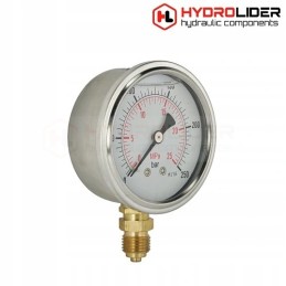 Pressure gauge with a set of euro 63mm 0 250bar hydrolider