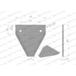 Bison 506000001 serrated blade for knife bar
