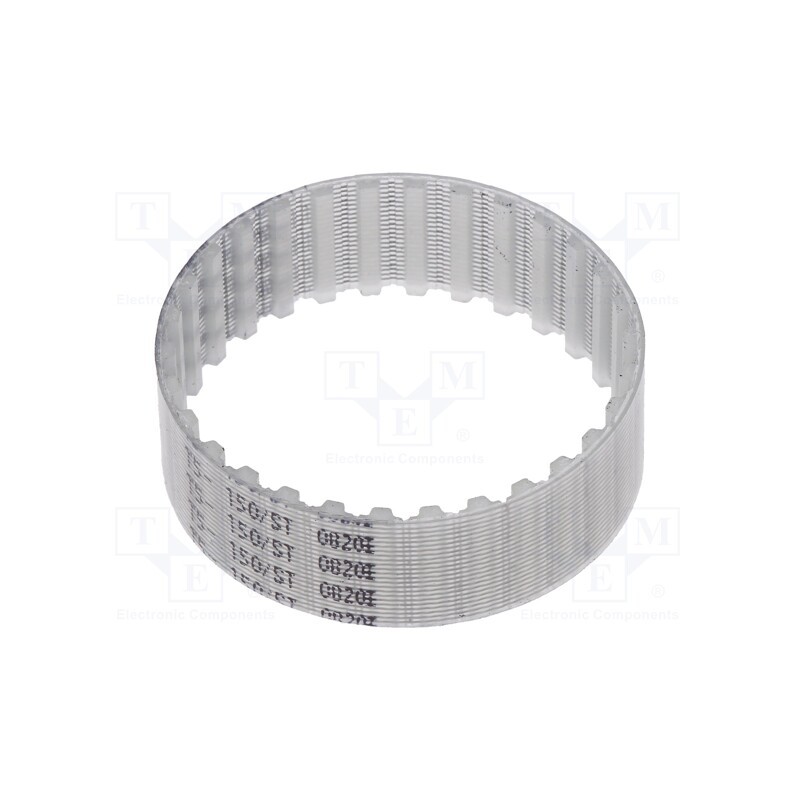1 pcs x OPTIBELT - T5 150 1677ZA - Timing belt, T5, W: 16mm, H: 2.2mm, Lw: 150mm, Tooth height: 1.2mm