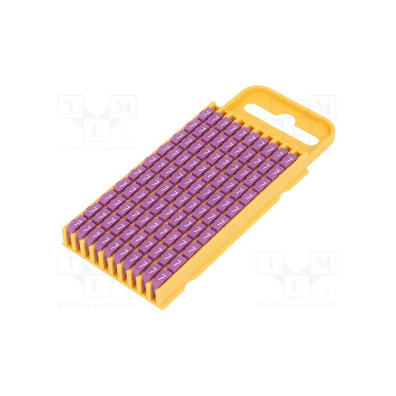 100 pcs x HELLERMANNTYTON - 561-03677 - Markers, Marking: 7, 4.3÷5.3mm, polyamide, violet, -40÷85°C, WIC
