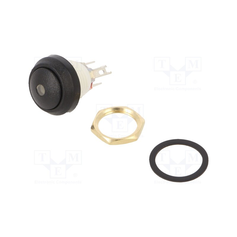 1 pcs x ITW LUMEX SWITCH - WSA48-1-RB-B-BK-B - Switch: push-button, Pos: 2, SPDT, 5A/250VAC, 5A/28VDC, ON-(ON)