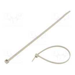 100 pcs x HELLERMANNTYTON - 116-08018 - Cable tie, L: 210mm, W: 4.7mm, polyamide, 355N, grey, Ømax: 55mm, T80R