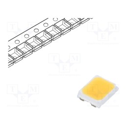 2 pcs x BRIDGELUX - BXEN-35S-13H-9C-00-0-0 - LED, SMD, 2835, white warm, 98lm, 3500K, 95, 116°, 100mA, 8.8÷9.3V, 1W
