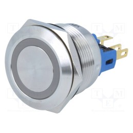 1 pcs x ONPOW - GQ22-11E/R/12V - Switch: vandal resistant, Pos: 2, SPST-NO + SPST-NC, 3A/220VAC
