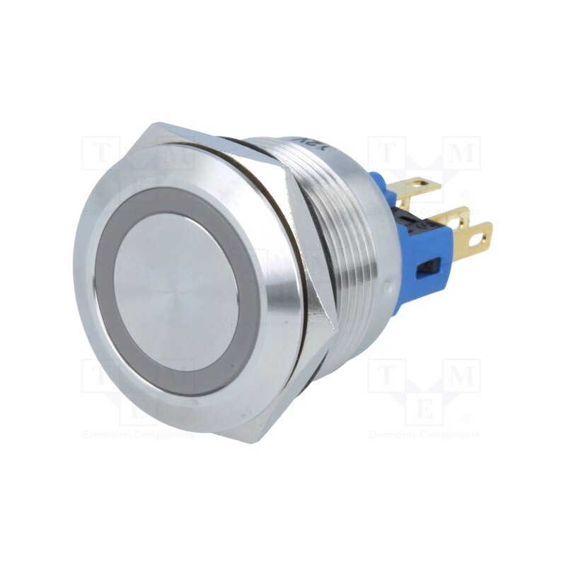 1 pcs x ONPOW - GQ22-11E/R/12V - Switch: vandal resistant, Pos: 2, SPST-NO + SPST-NC, 3A/220VAC