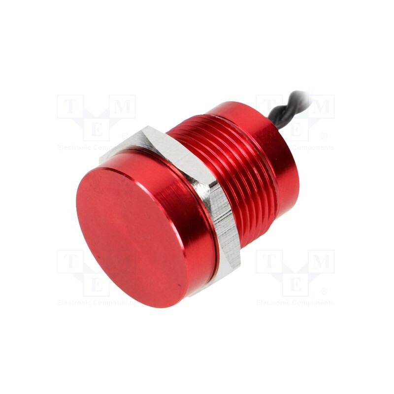 1 pcs x ONPOW - PS165P10YRD1 - Switch: piezoelectric, Pos: 2, SPST-NO, 0.2A/24VAC, 0.2A/24VDC