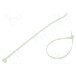 100 pcs x HELLERMANNTYTON - 111-04882 - Cable tie, L: 200mm, W: 4.6mm, polyamide, 225N, natural, Ømax: 50mm