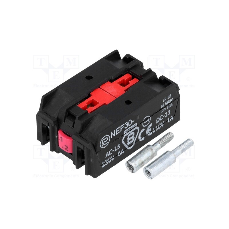 1 pcs x PROMET - EF30-2Y - Contact block, 30mm, NEF30, -15÷30°C, front fixing