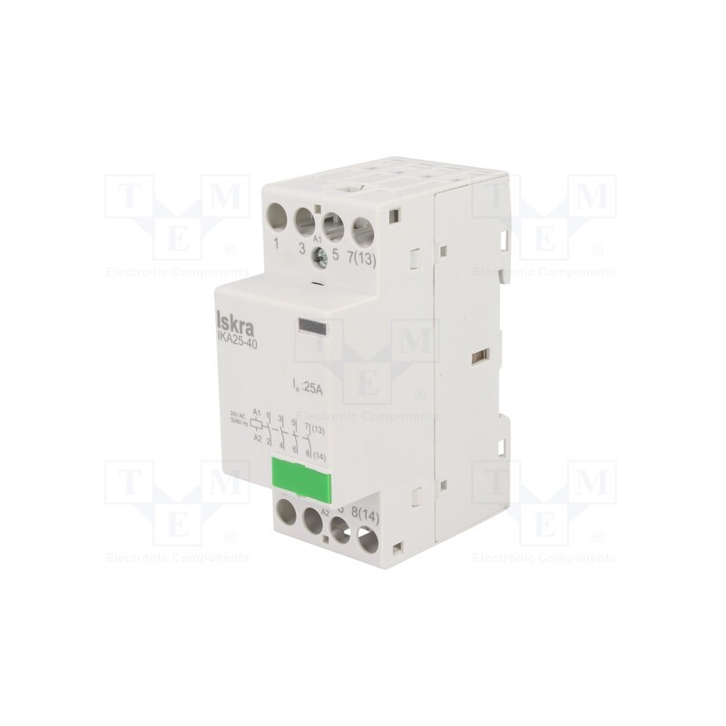 1 pcs x ISKRA - 30.046.027 - Contactor: 4-pole installation, 25A, 24VAC, NO x4