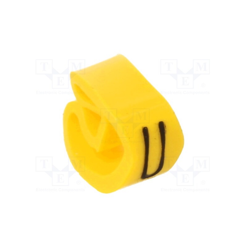 100 pcs x WEIDMu00dcLLER - CLI C 2-4 GE/SW U MP - Markers, Marking: U, 4÷10mm, PVC, yellow, -30÷80°C, leaded, CLI C