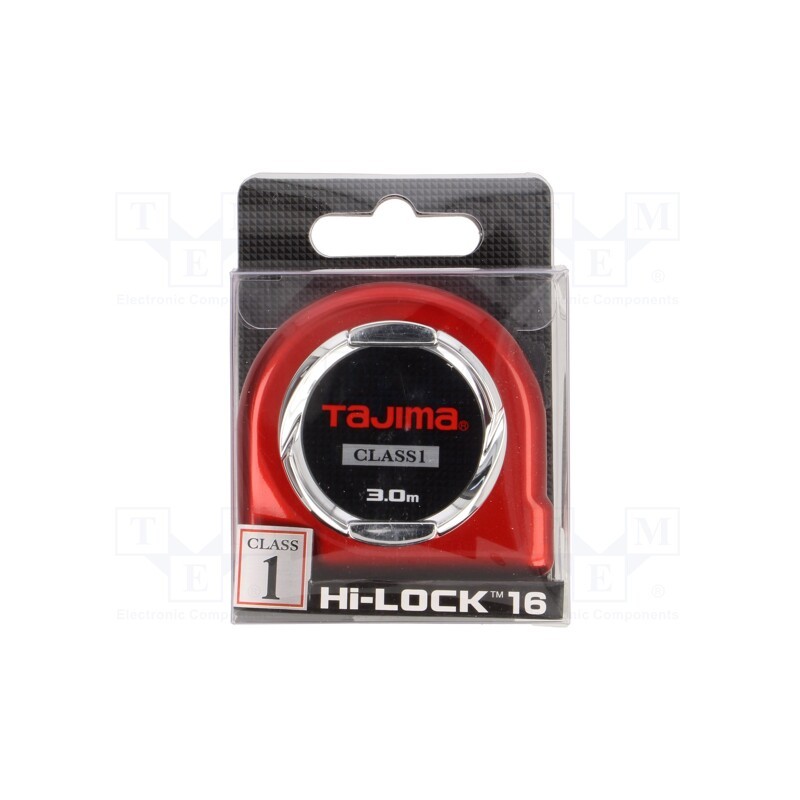 1 pcs x TAJIMA - H1630MW - Measuring tape, L: 3m, Width: 16mm, Enclos.mat: ABS, Class: I