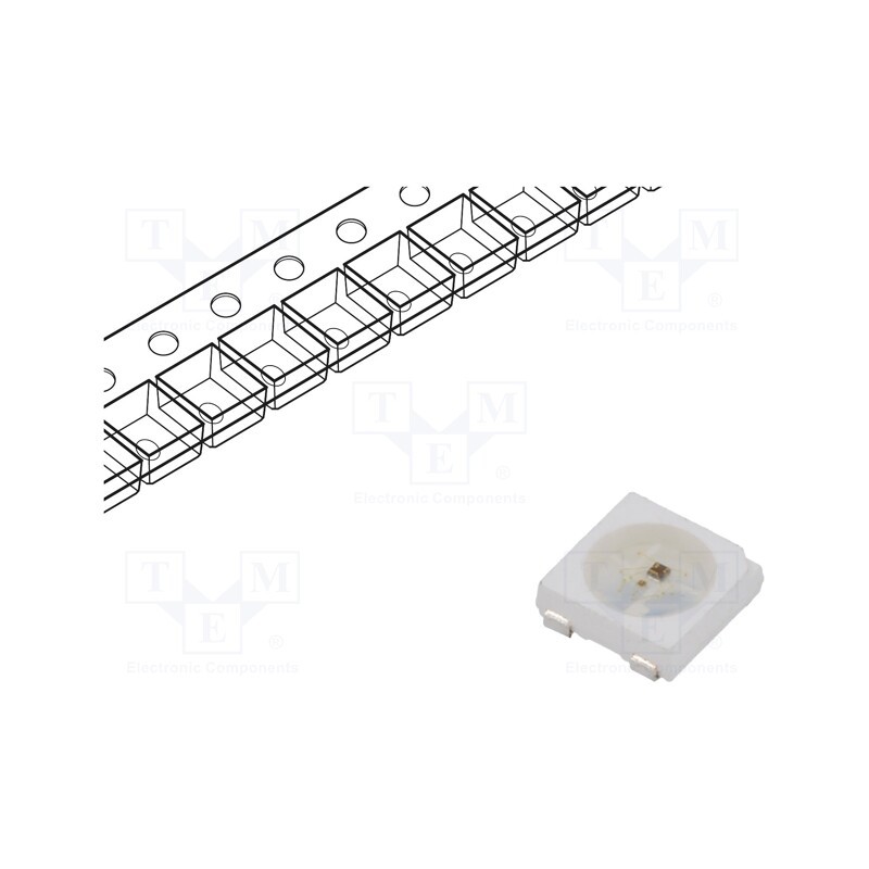2 pcs x REFOND - RF-W7SA50TS-A51-IC - Programmable LED, SMD, 5050,PLCC4, RGB, 5x5x1.58mm, 3.5÷5.5V