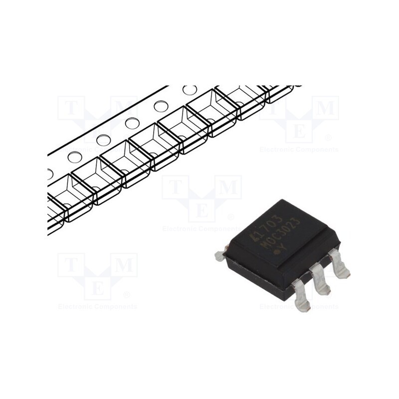 2 pcs x LITEON - MOC3023S-TA1 - Optotriac, 5kV, Uout: 400V, without zero voltage crossing driver