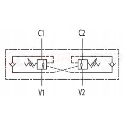 Overcenter valve for vbcd 3 4 de a 100l 350bar ohm