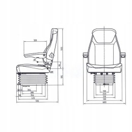 Pneumatic seat, driver's seat 55000