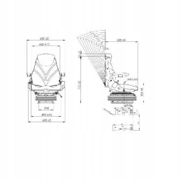 Pneumatic seat, driver's seat 55000