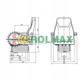 Pneumatic seat, driver's seat 55000